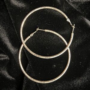 Brighton Grande Hoop Charm Earrings.